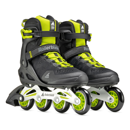 MĘSKIE ROLKI FITNESS ROLLERBLADE MACROBLADE 80 Black / Lime 2025
