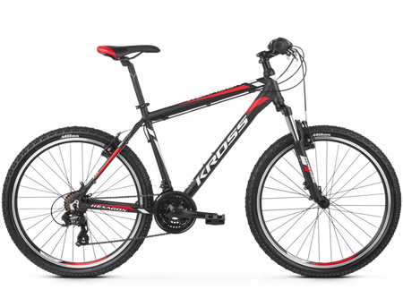 ROWER GÓRSKI KROSS HEXAGON 1.0 Czarny/biały/czerwony 2021