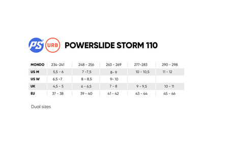 ROLKI MIEJSKIE POWERSLIDE STORM 110 Black 2025