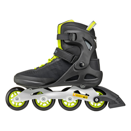 MĘSKIE ROLKI FITNESS ROLLERBLADE MACROBLADE 80 Black / Lime 2025
