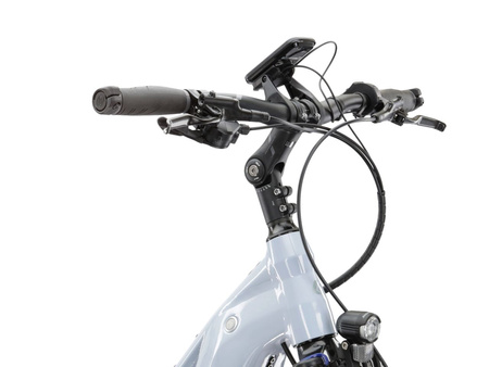 DAMSKI ROWER ELEKTRYCZNY KROSS TRANS HYBRID 4.0 Szary / Niebieski 2025