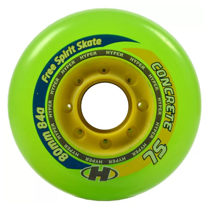 KÓŁKA DO ROLEK KOŁA DO ROLEK HYPER CONCRETE SL 76 mm 84A Zielono/Żółte