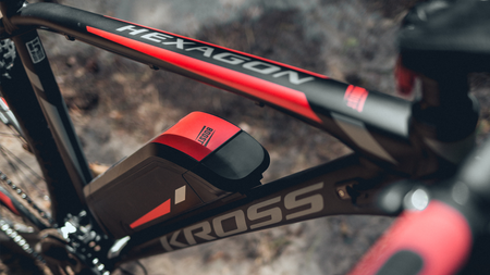 ROWER ELEKTRYCZNY KROSS 2020 HEXAGON BOOST 1.0 Czarny / Czerwony / Srebrny