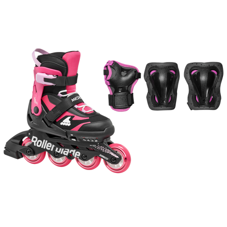 REGULOWANE ROLKI JUNIORSKIE ROLLERBLADE MICROBLADE COMBO Black/Pink 2025
