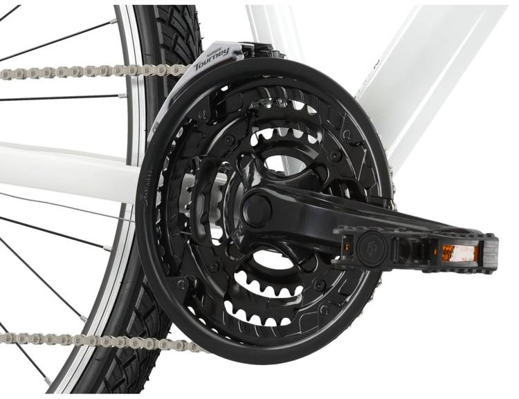 ROWER CROSSOWY KROSS DAMSKI EVADO 1.0 Biały/Turkusowy Połysk 2023