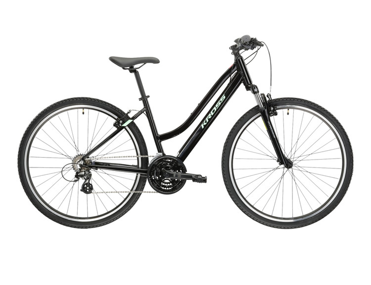 ROWER CROSSOWY KROSS DAMSKI EVADO 2.0 Czarny/Miętowy Połysk 2023