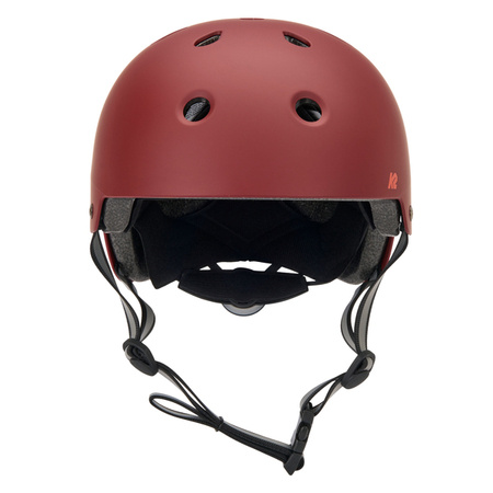 KASK NA ROLKI K2 VARSITY PRO Burgundy Orange 2024