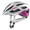 KASK ROWEROWY UVEX TRUE Silver/Fuchsia 2021